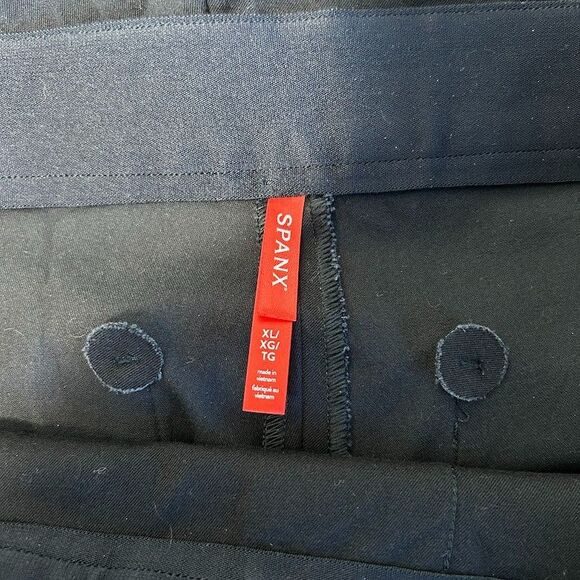 Spanx On The Go Ankle Slim Straight Pant Womens XL Black High Rise Stretch Shape - Picture 6 of 7